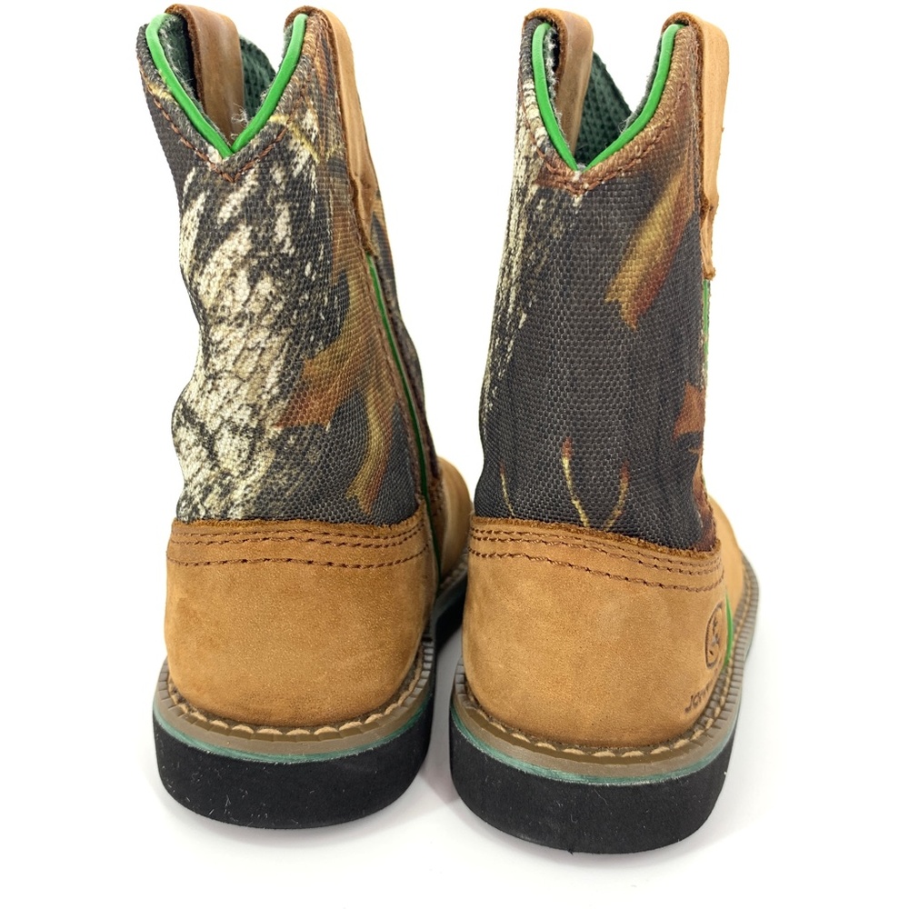 John Deere Johnny Popper JD1188 Infant Toddler Camo Leather Boots 5 M - Picture 3 of 7